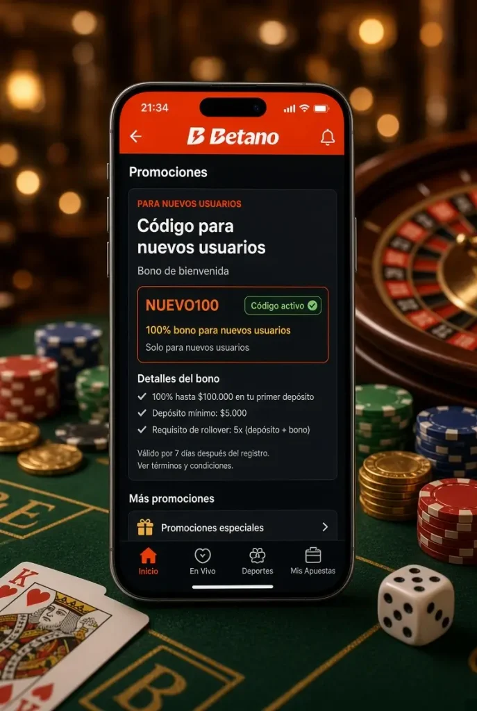 Teléfono con código promocional para nuevos usuarios